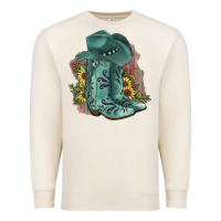 Sandshell Turquoise Cowboy Boots Premium Sweatshirt - JahusDesignShop