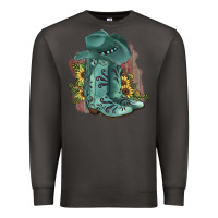 Smoke Turquoise Cowboy Boots Premium Sweatshirt - JahusDesignShop