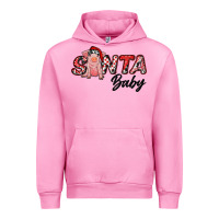 Fuchsia Pink Christmas Santa Baby Urban Hoodie - RanaPortraitStore