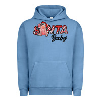 Pigment Pebble Blue Christmas Santa Baby Urban Hoodie - RanaPortraitStore