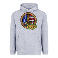Heather Grey Peace Sign Heavyweight Hoodie - JahusDesignShop