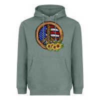 Sage Peace Sign Heavyweight Hoodie - JahusDesignShop