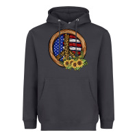 Smoke Peace Sign Heavyweight Hoodie - JahusDesignShop