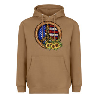 Toasted Coconut Peace Sign Heavyweight Hoodie - JahusDesignShop