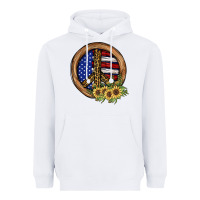 White Peace Sign Heavyweight Hoodie - JahusDesignShop