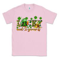 Bubblegum Pink Lucky and i gnome it St. Patrick's Day Classic Tee - CowGirlArtShop