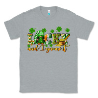 Heather Grey Lucky and i gnome it St. Patrick's Day Classic Tee - CowGirlArtShop
