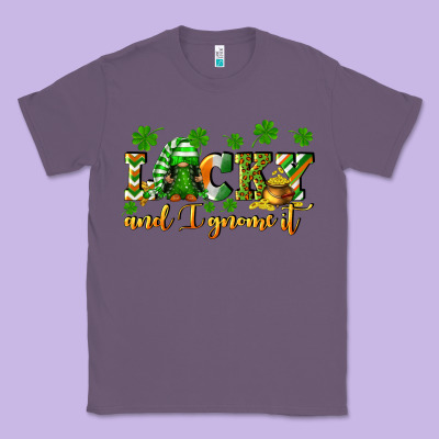 Lucky And I Gnome It St. Patrick's Day Classic Tee Designed By Cowgirlartshop