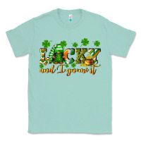Seafoam Lucky and i gnome it St. Patrick's Day Classic Tee - CowGirlArtShop