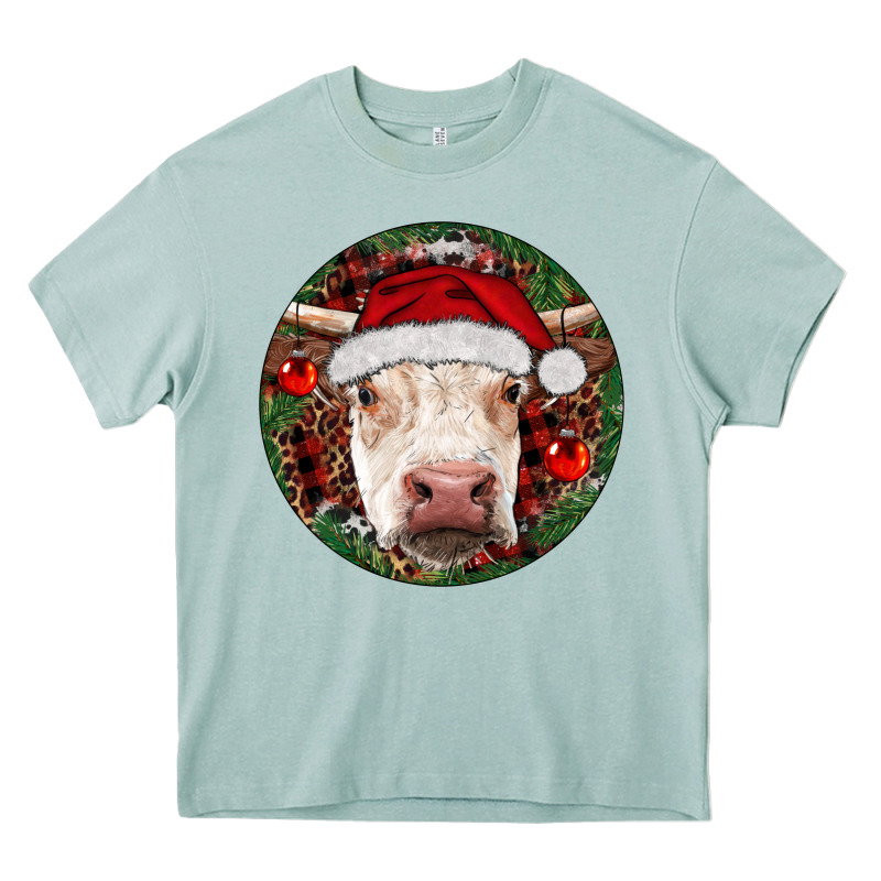 Hereford Cow Christmas Heavy Core Tee by RanaPortraitStore | Teevron