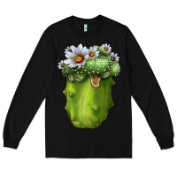 Black Blossfeldia Cactus Long Sleeve Tee - LillyAllenDesigns