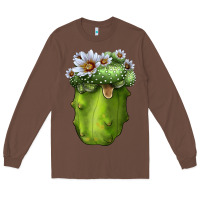 Chestnut Blossfeldia Cactus Long Sleeve Tee - LillyAllenDesigns