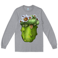Heather Grey Blossfeldia Cactus Long Sleeve Tee - LillyAllenDesigns