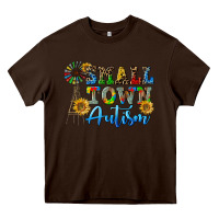 Chocolate Brown small town autism Heavy Core Tee - CowGirlArtShop