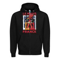 Black le mans t  shirt le mans france gallic rooster t  shirt Zipper Hoodie - linhVisuals