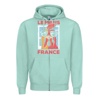 Seafoam le mans t  shirt le mans france gallic rooster t  shirt Zipper Hoodie - linhVisuals
