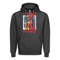 Charcoal Heather limoges t  shirt limoges france gallic rooster t  shirt Zipper Hoodie - linhVisuals