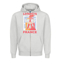 Dove Grey limoges t  shirt limoges france gallic rooster t  shirt Zipper Hoodie - linhVisuals