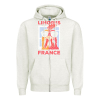 Oatmeal Heather limoges t  shirt limoges france gallic rooster t  shirt Zipper Hoodie - linhVisuals