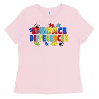 Bubblegum Pink Embrace differences Ladies Tee - FaDigitalArtStudio