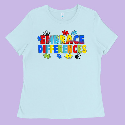 Embrace Differences Ladies Tee Designed By Fadigitalartstudio