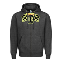 Charcoal Heather firestone one racing Zipper Hoodie - linhVisuals