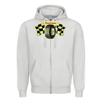 Dove Grey firestone one racing Zipper Hoodie - linhVisuals