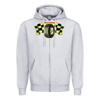 Heather Grey firestone one racing Zipper Hoodie - linhVisuals