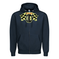 Navy firestone one racing Zipper Hoodie - linhVisuals
