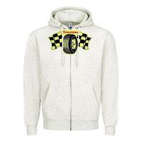Oatmeal Heather firestone one racing Zipper Hoodie - linhVisuals