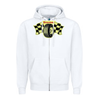 White firestone one racing Zipper Hoodie - linhVisuals