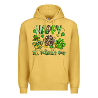 Antique Gold happy st. patricks day paws Premium Hoodie - Artiststas