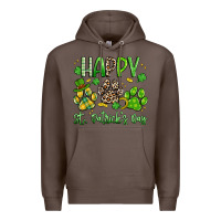 Coffee happy st. patricks day paws Premium Hoodie - Artiststas
