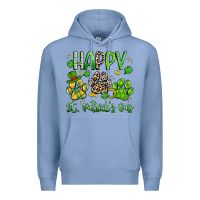 Colony Blue happy st. patricks day paws Premium Hoodie - Artiststas