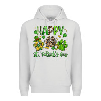 Dove Grey happy st. patricks day paws Premium Hoodie - Artiststas