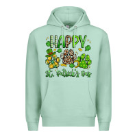 Seafoam happy st. patricks day paws Premium Hoodie - Artiststas