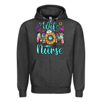 Charcoal Heather wife mom nurse Zipper Hoodie - JahusDesignShop