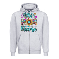 Heather Grey wife mom nurse Zipper Hoodie - JahusDesignShop