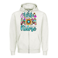 Oatmeal Heather wife mom nurse Zipper Hoodie - JahusDesignShop