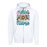 White wife mom nurse Zipper Hoodie - JahusDesignShop