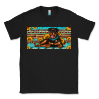 Black rottweiler with sunflowers license plate Classic Tee - Artiststas