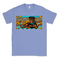 Colony Blue rottweiler with sunflowers license plate Classic Tee - Artiststas
