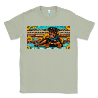 Matcha rottweiler with sunflowers license plate Classic Tee - Artiststas