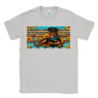 Moon Dust rottweiler with sunflowers license plate Classic Tee - Artiststas