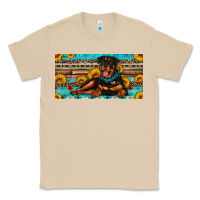 Mushroom rottweiler with sunflowers license plate Classic Tee - Artiststas