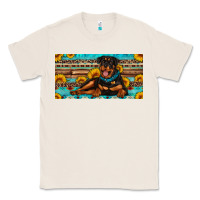 Natural rottweiler with sunflowers license plate Classic Tee - Artiststas