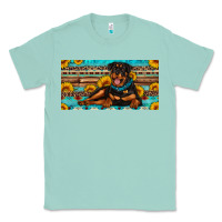 Seafoam rottweiler with sunflowers license plate Classic Tee - Artiststas