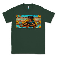 Sports Green rottweiler with sunflowers license plate Classic Tee - Artiststas
