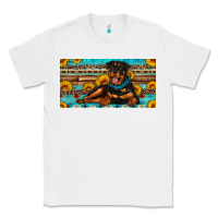 White rottweiler with sunflowers license plate Classic Tee - Artiststas