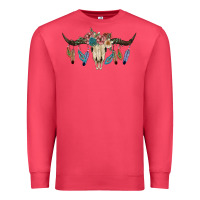 Cardinal Texas Longhorn Bull Skull Premium Sweatshirt - JahusDesignShop